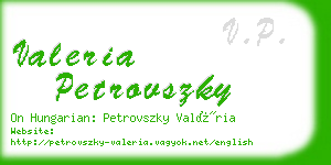 valeria petrovszky business card